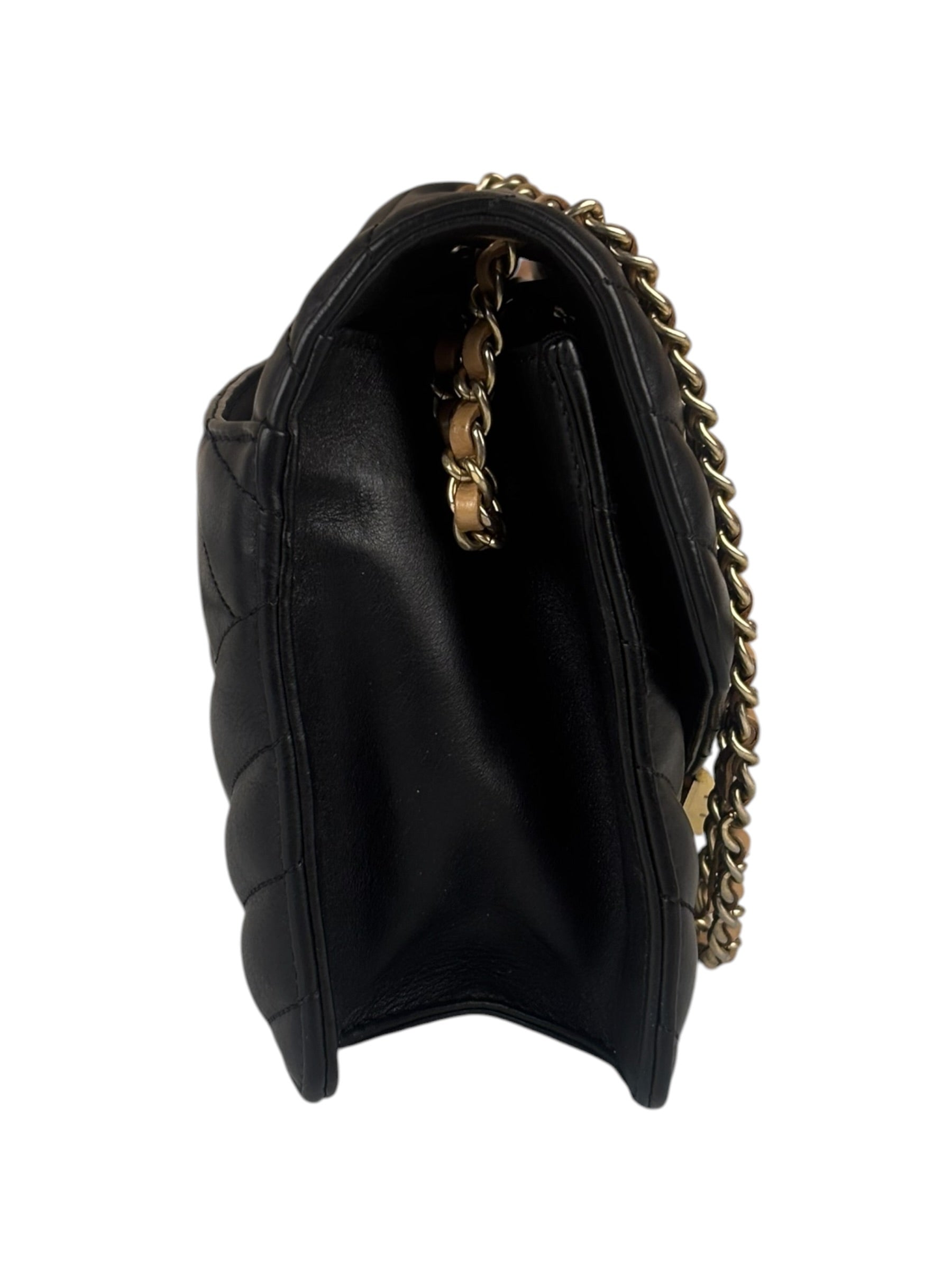 Chanel Black Leather Medium Gabrielle Flap Bag 2011