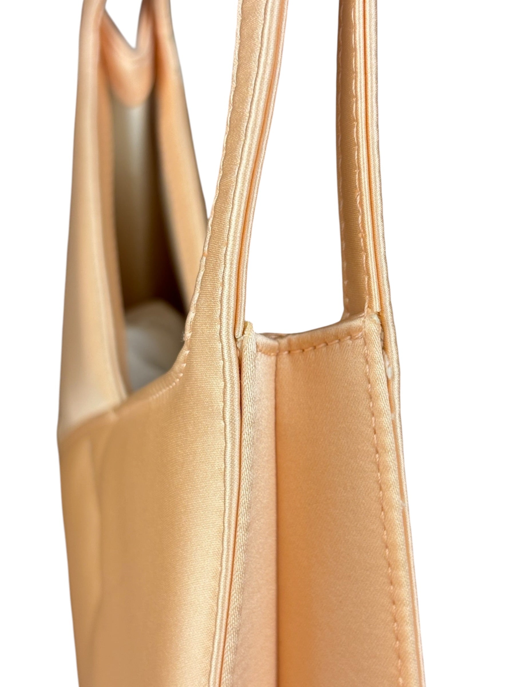 Maison Margiela MM6 Peach Satin Accordion Shoulder Bag