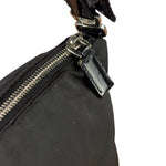 Prada Patent-Trimmed Nylon Crossbody Bag