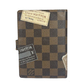 Louis Vuitton Damier Ebene Trunk & Labels Small Ring Agenda Cover
