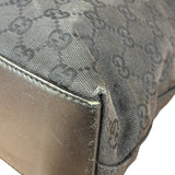 Gucci Vintage Leather Trim GG Canvas Jackie Piston Hobo Bag