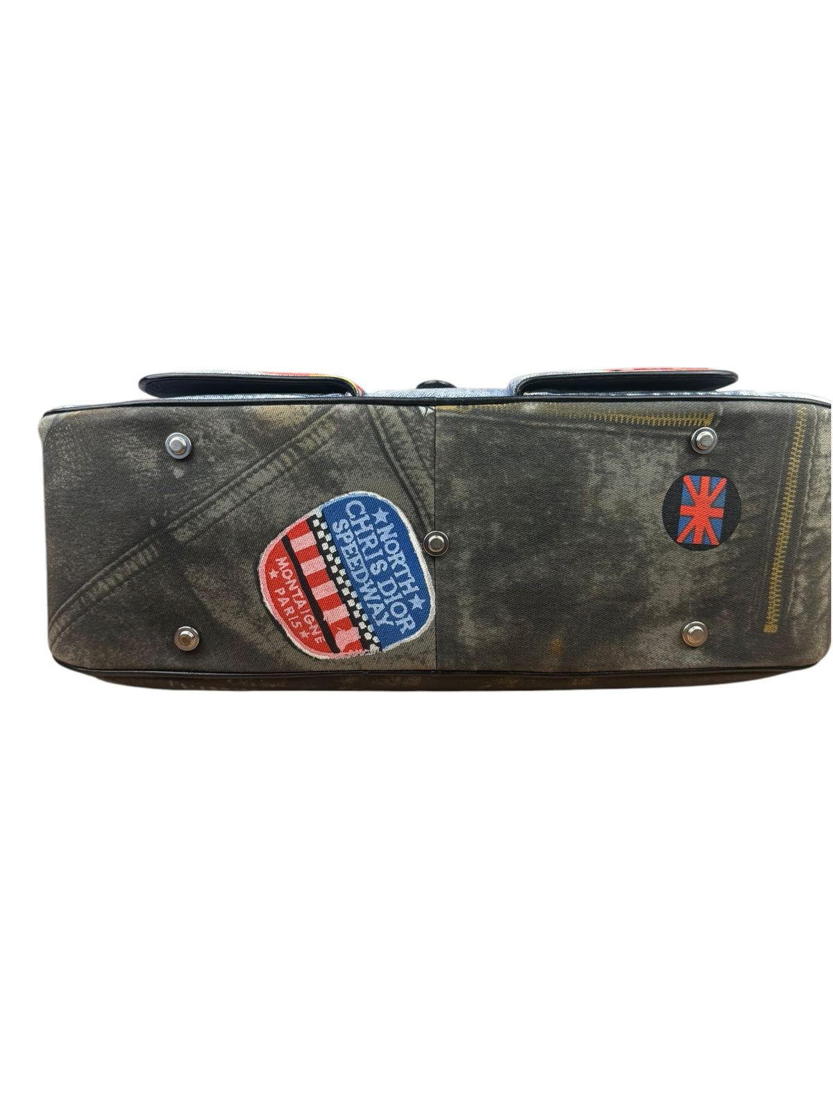 Christian Dior Denim Speedway Double Saddle Bag
