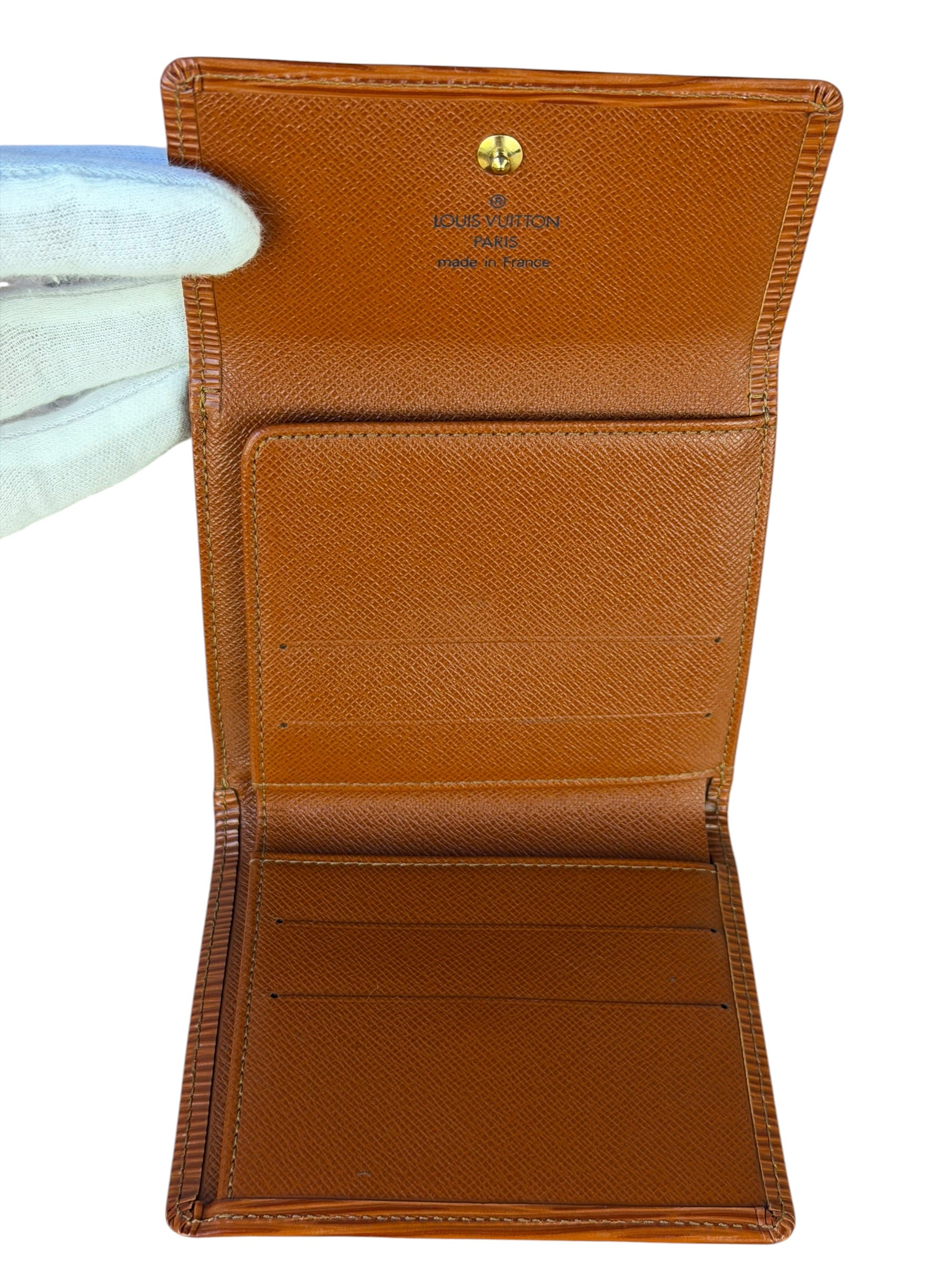 Louis Vuitton Brown Leather Elise Compact Wallet