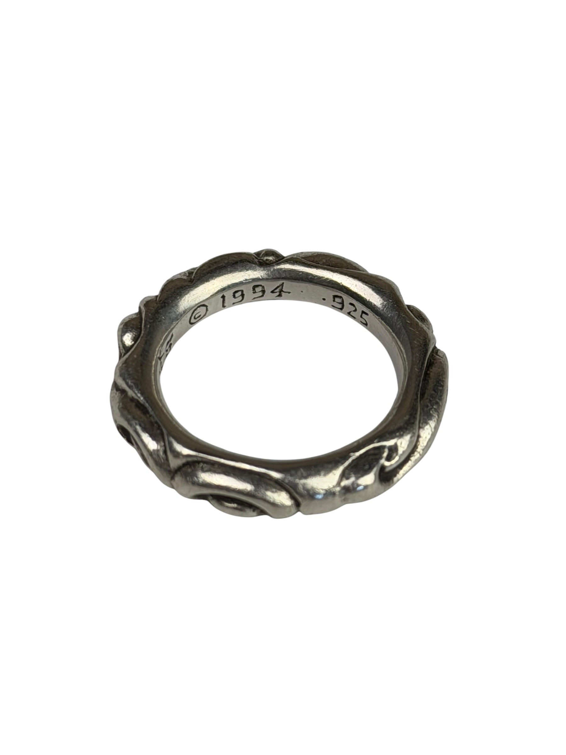 Chrome Hearts 925 Silver Scroll Bag Ring