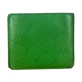 Bottega Veneta Green Embossed Leather Bifold Wallet