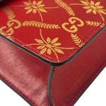 Gucci Red Leather Sylvie Chain Shoulder Bag