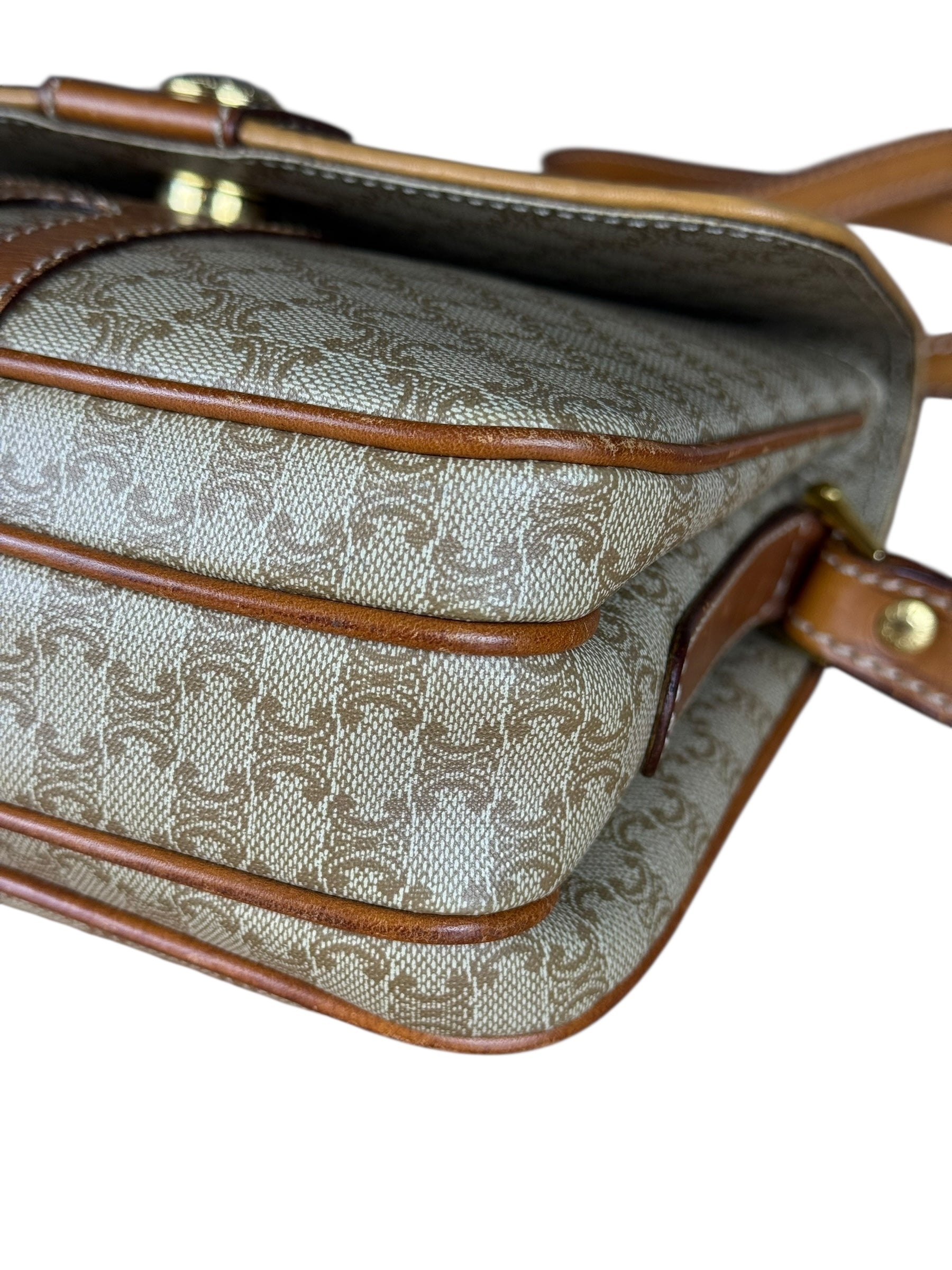 Celine Vintage Macadam Canvas Crossbody Bag