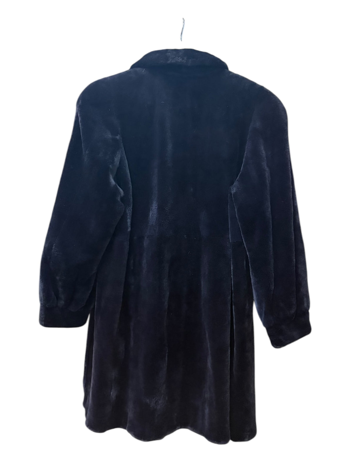 Vintage Saga Navy-Dyed Shaved Mink Fur Long Coat