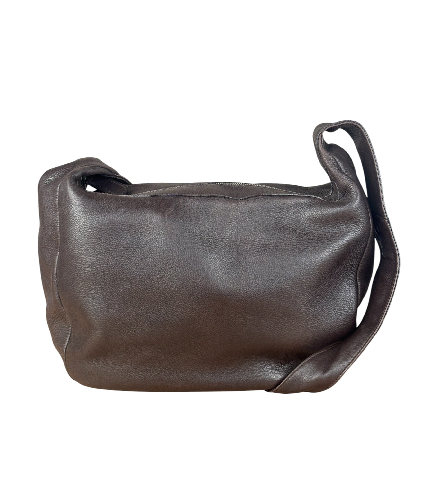 Ferragamo Vintage Brown Leather Hobo Bag
