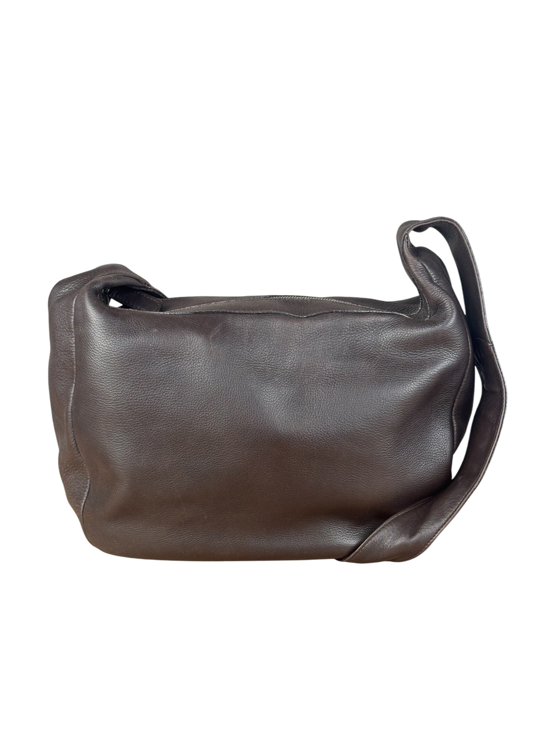 Ferragamo Vintage Brown Leather Hobo Bag