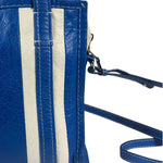 Balenciaga White/Blue Bazar Stripe Two-Way Tote Bag