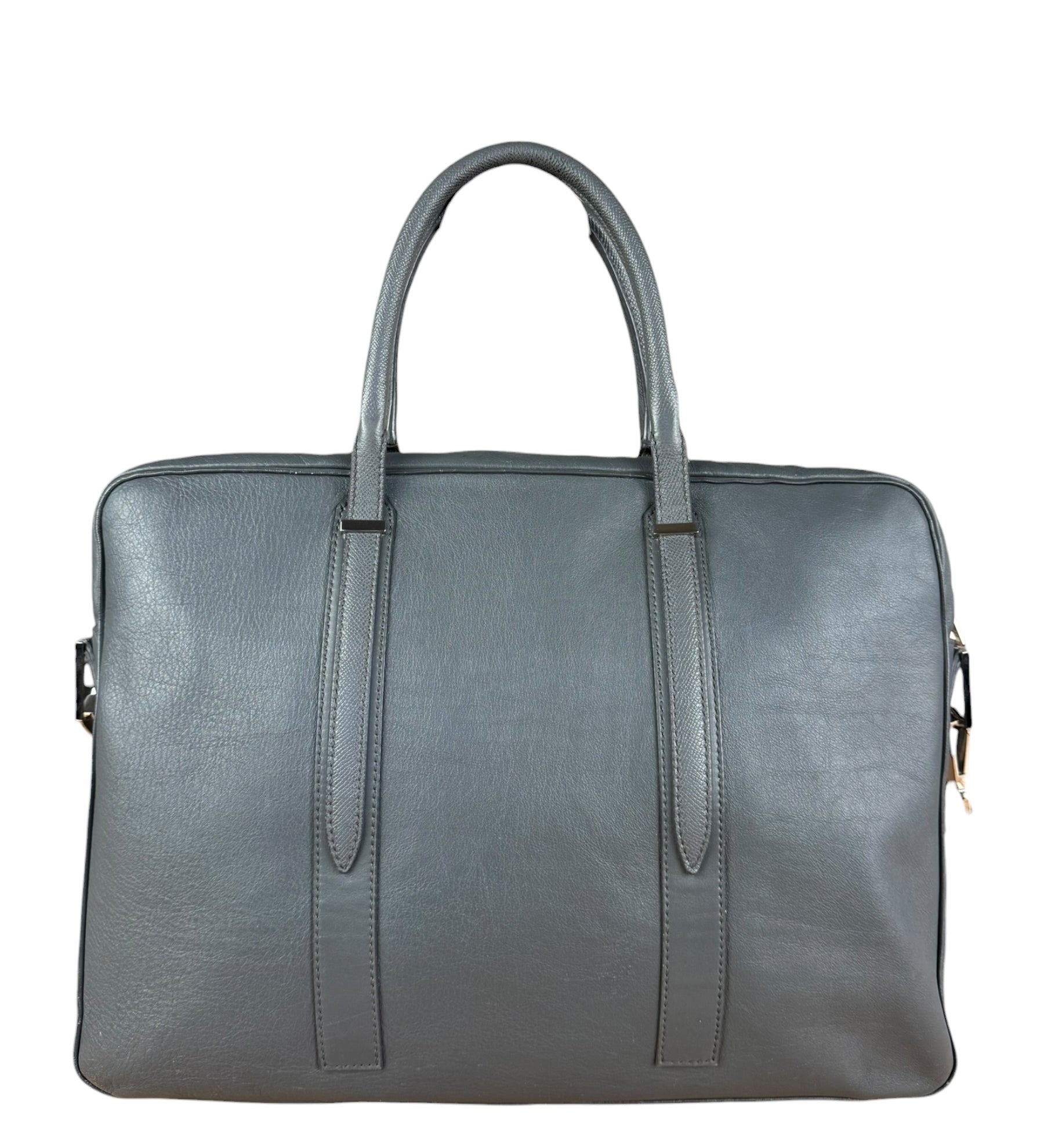Balenciaga Vintage Grey Leather Work Bag