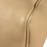 Prada Beige Leather Vitello Daino Buckle Shoulder Bag