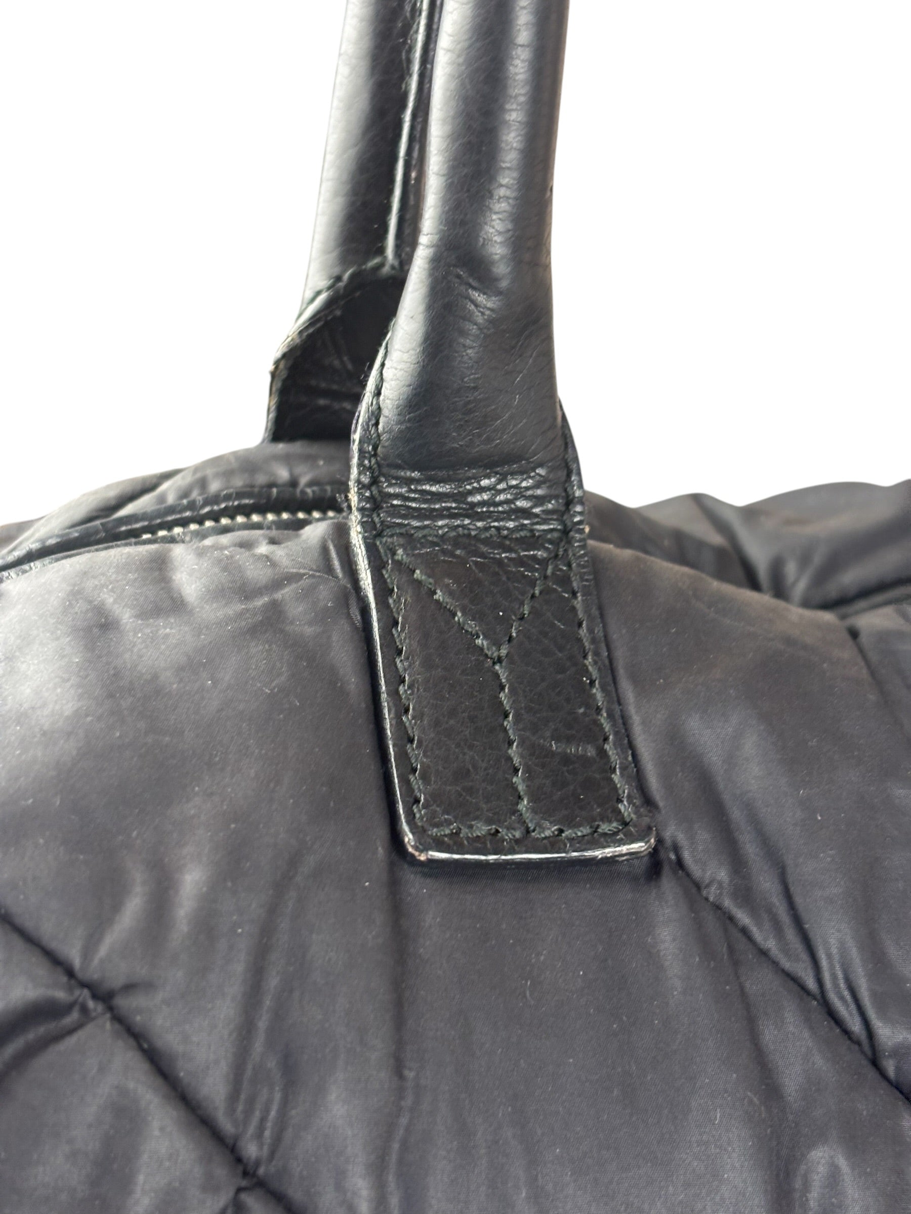 YSL Vintage Black Nylon Top Handle Bag