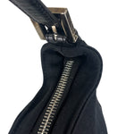 Fendi Black Leather Trim Crossbody Neoprene Baguette
