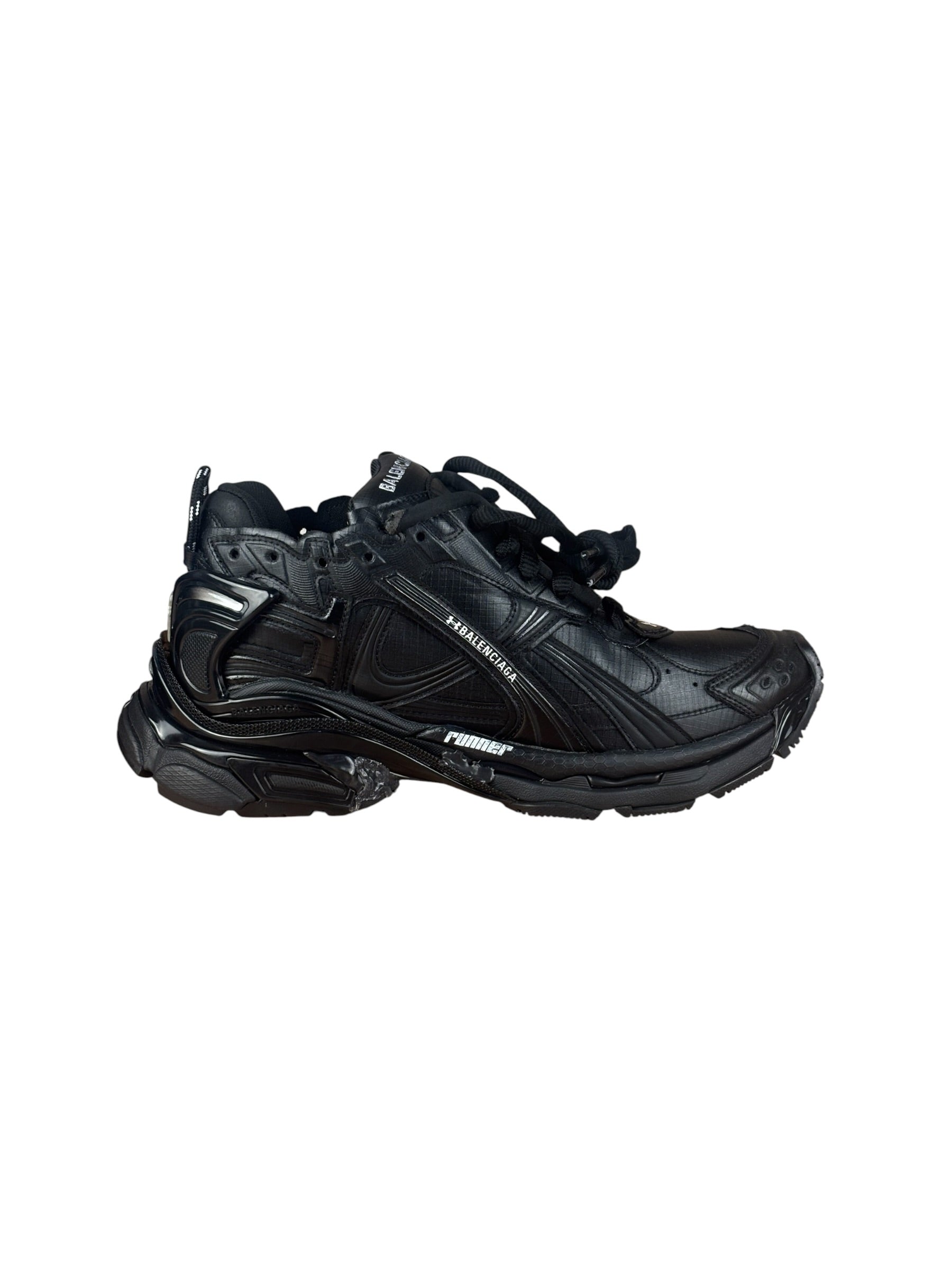 Balenciaga x Under Armour Black Runner Ripstop Sneakers