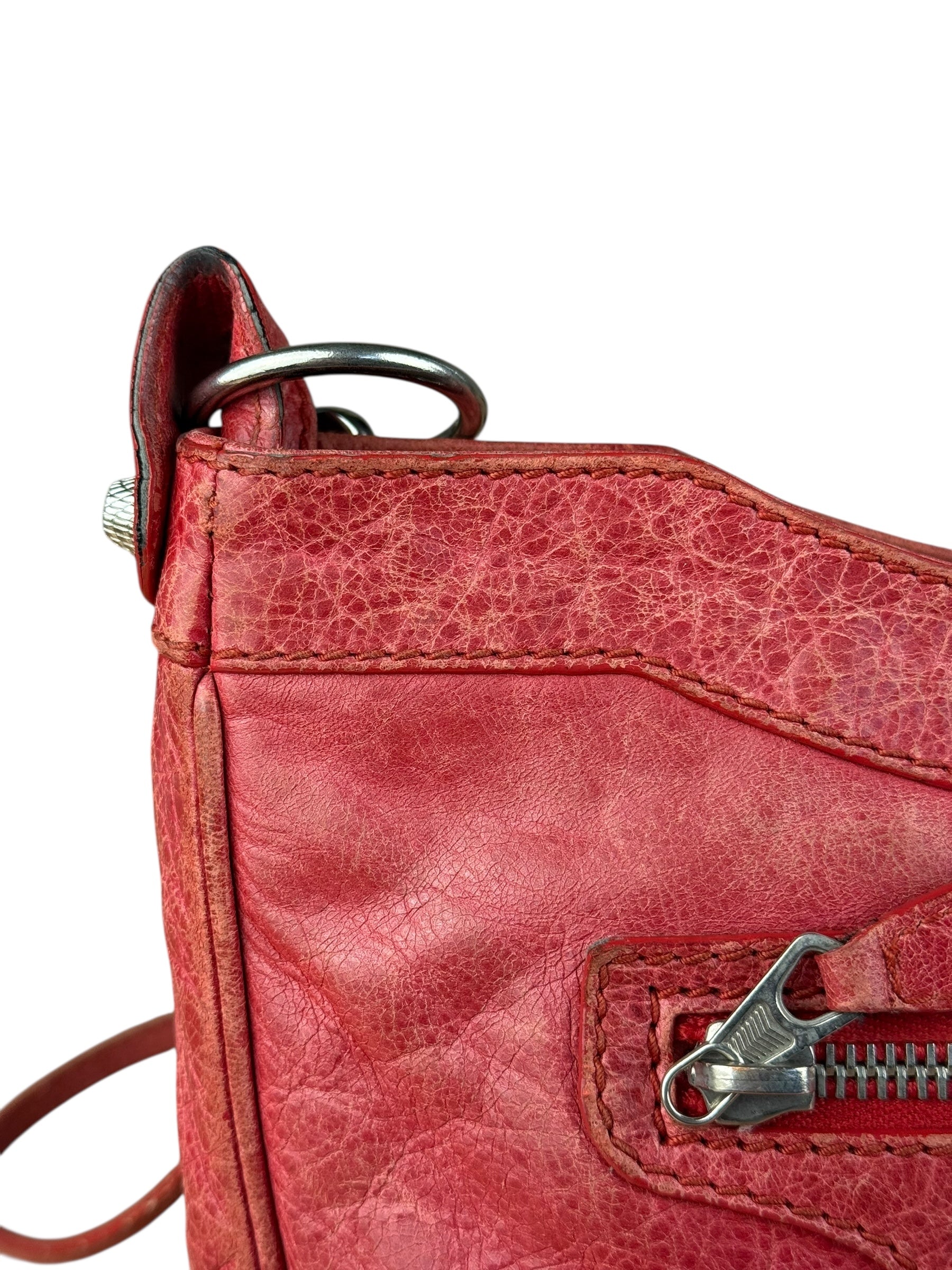 Balenciaga Fuchsia Leather Le City Crossbody