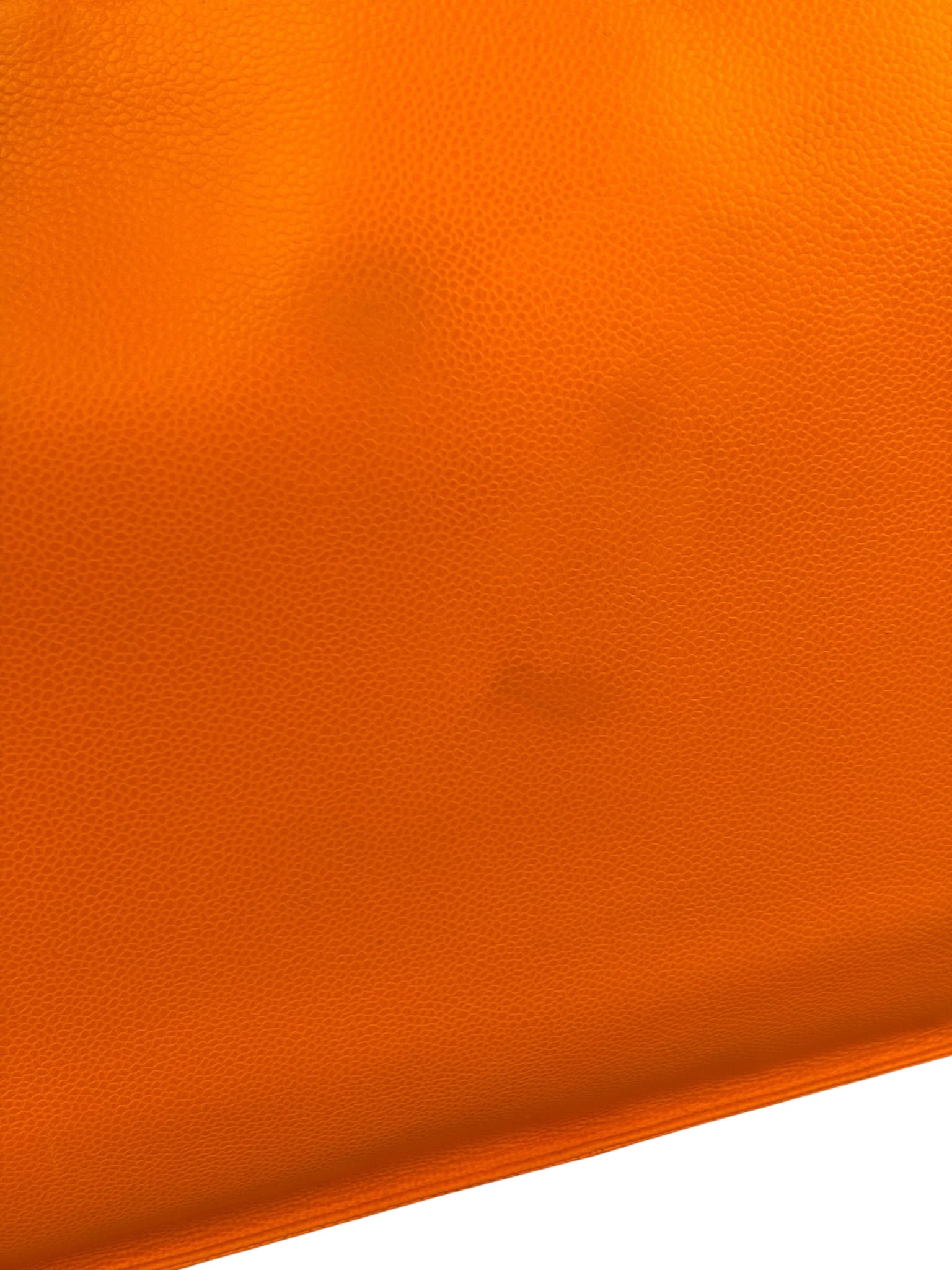 Chanel Vintage Orange Caviar Leather Tote 1989