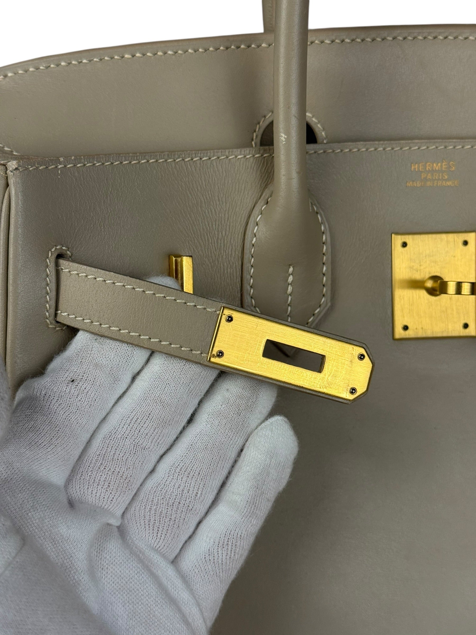 Hermes Birkin 30 Argile Box Brushed Gold 2003