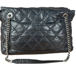 Chanel Black Leather Paris Moscow Flap/Chain Shoulder Bag 2005