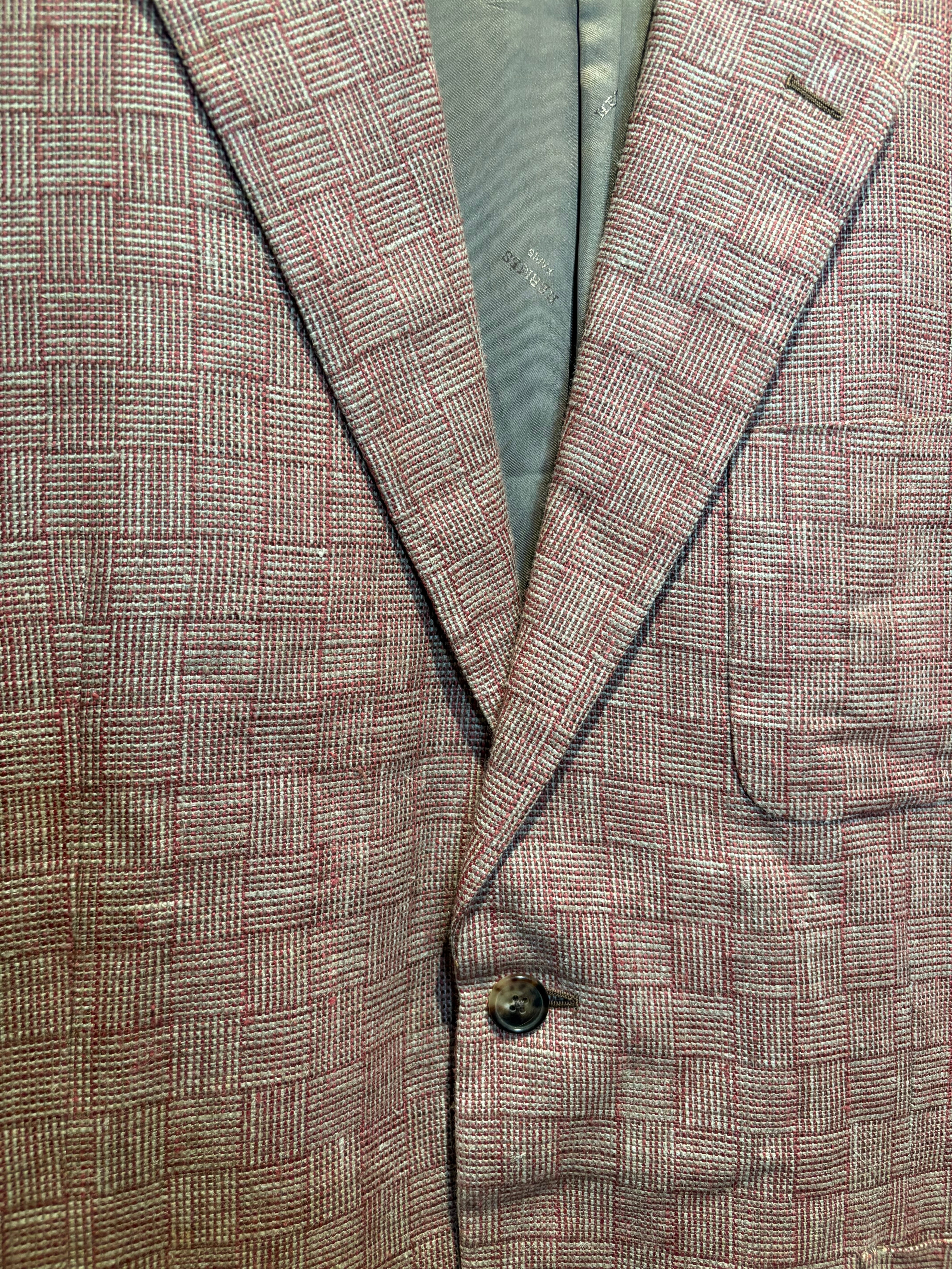 Hermes Vintage Woven Check Suit Jacket