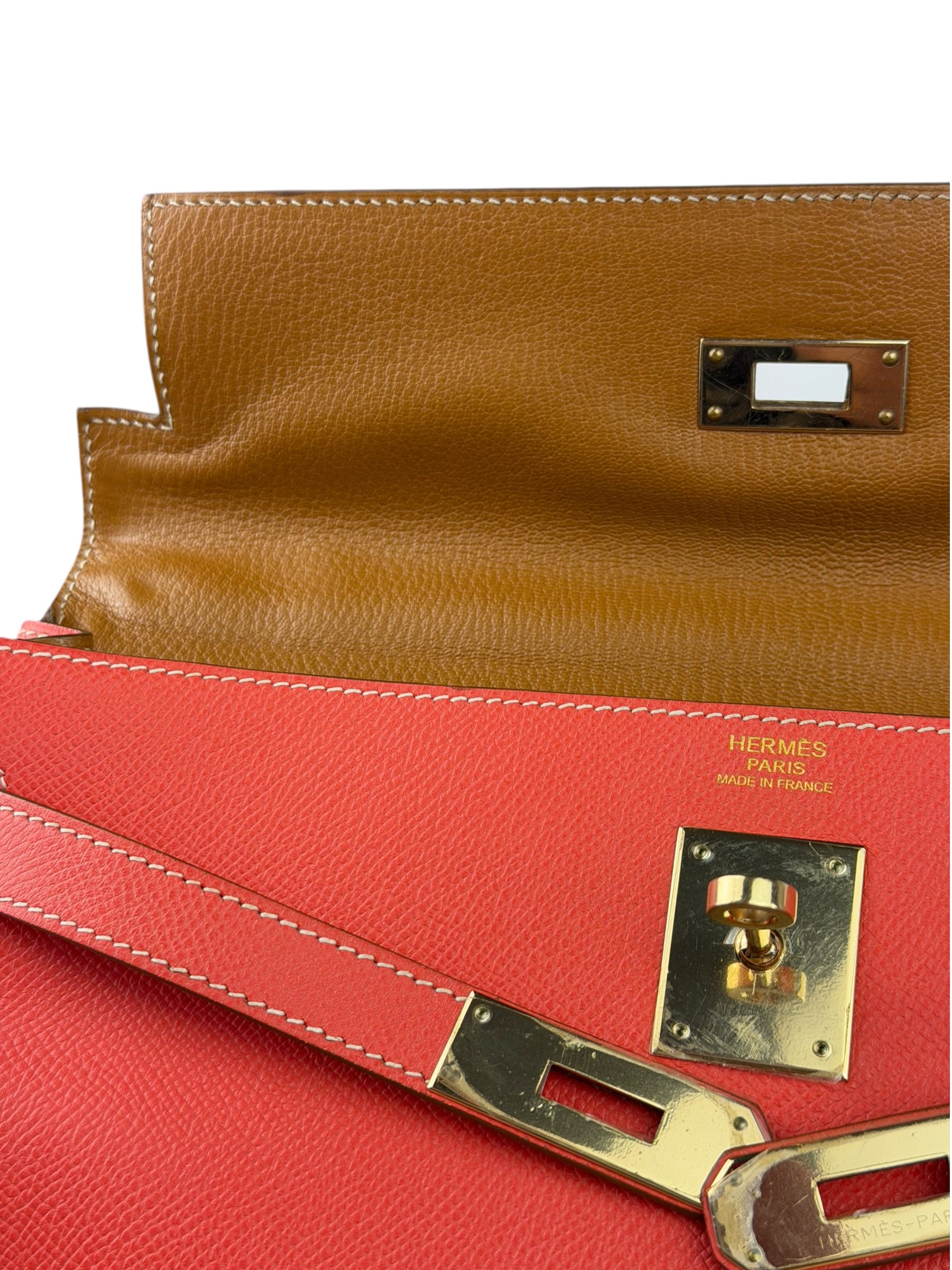 Hermes Coral-Red Epson Casaque Togo Kelly 32