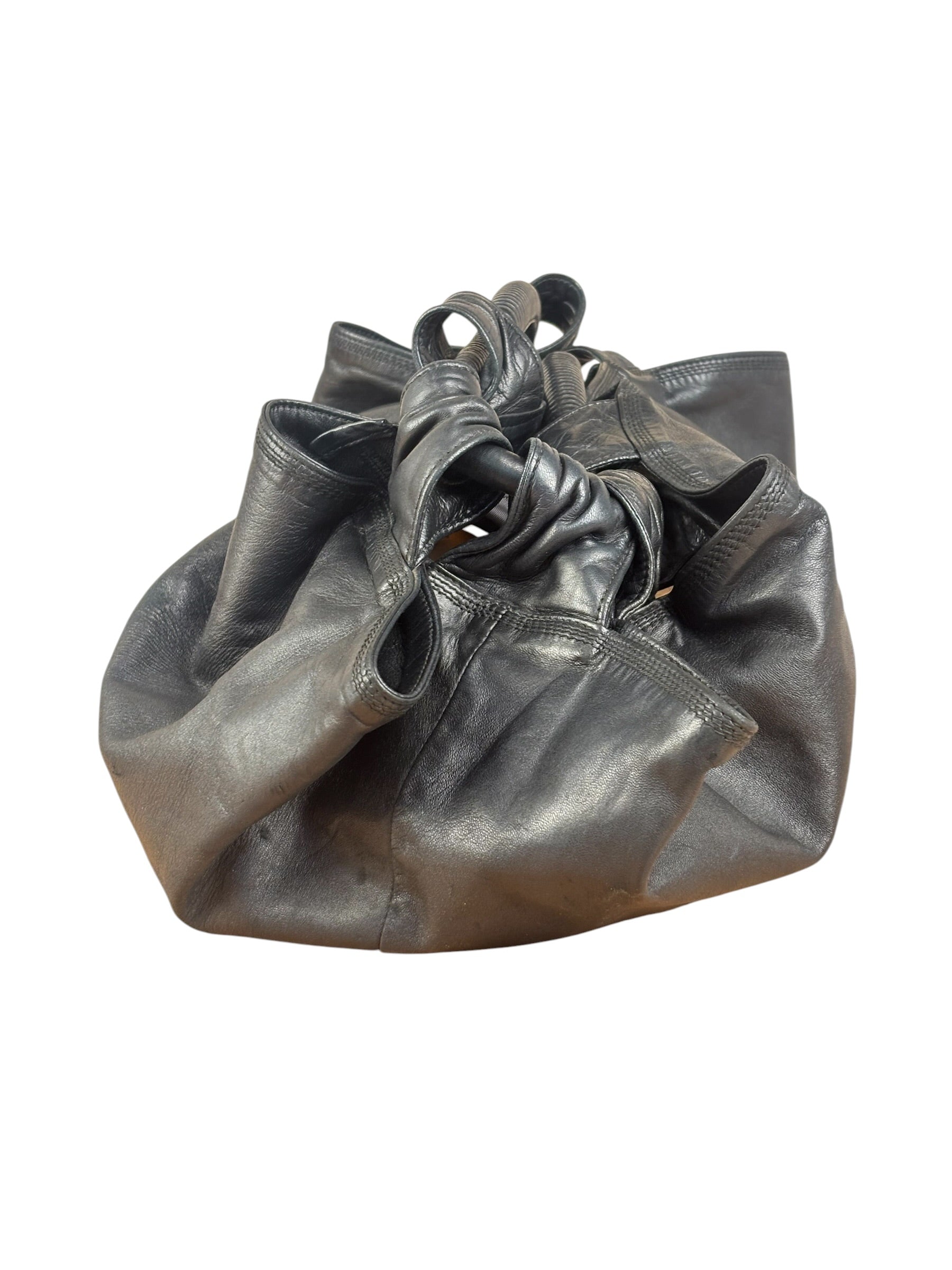 Loewe Black Leather Nappa Aire Shoulder Bag