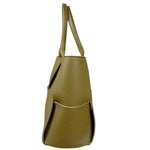 Bottega Veneta Muted Olive Intreccio Arco Woven Leather Tote
