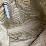 Prada Vintage Nylon Blue Leather Pochette
