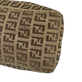 Fendi Brown Leather Trim Zucca Mamma Baguette