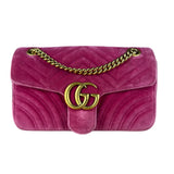 Gucci GG Marmont Pink Velour Chain Bag