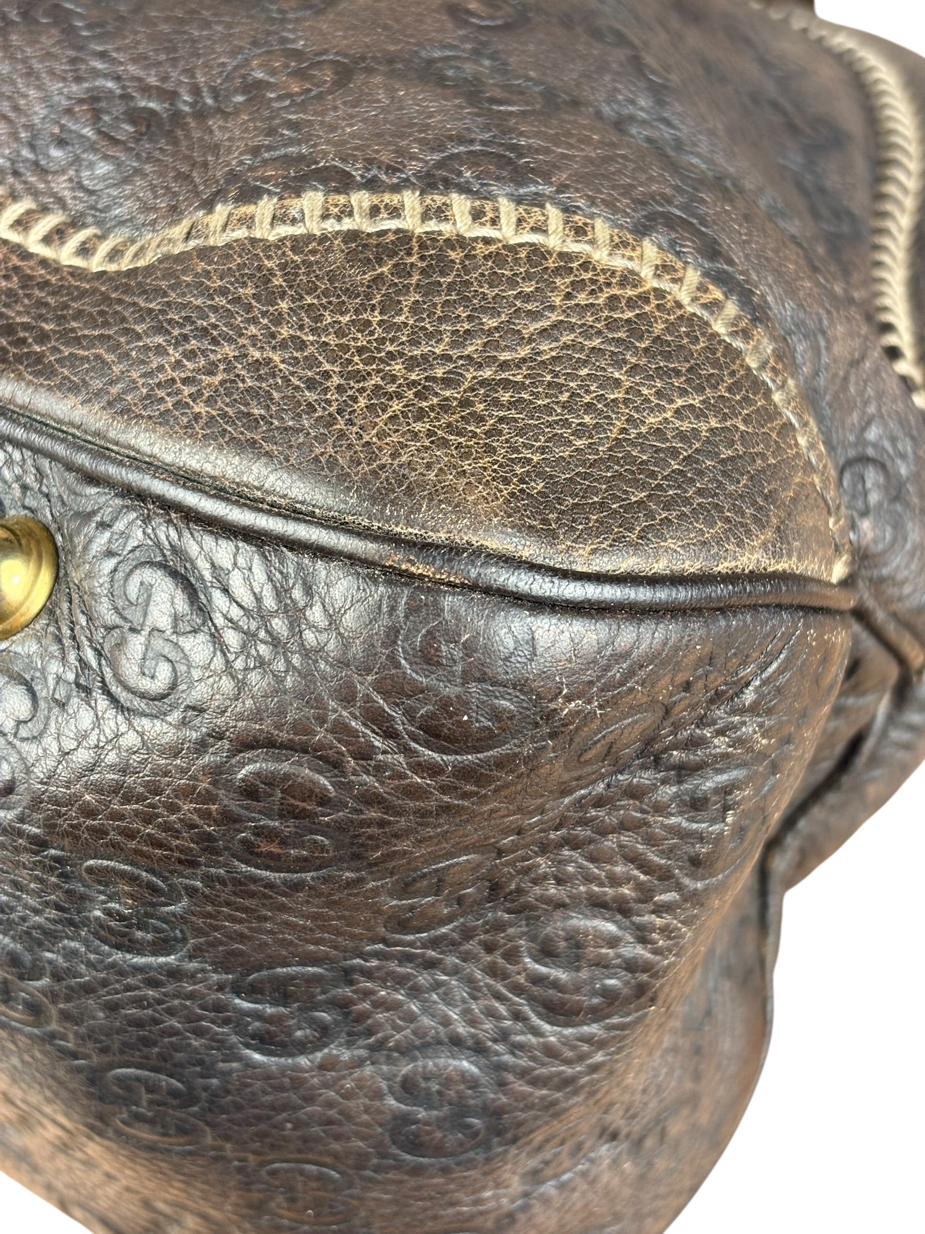 Gucci New Pelham Brown Leather Handbag