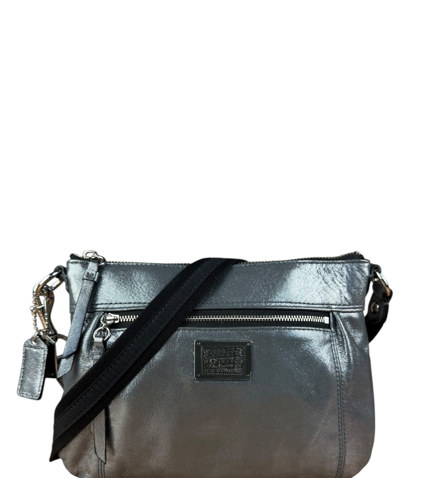 Coach Vintage Silver Metallic Crossbody