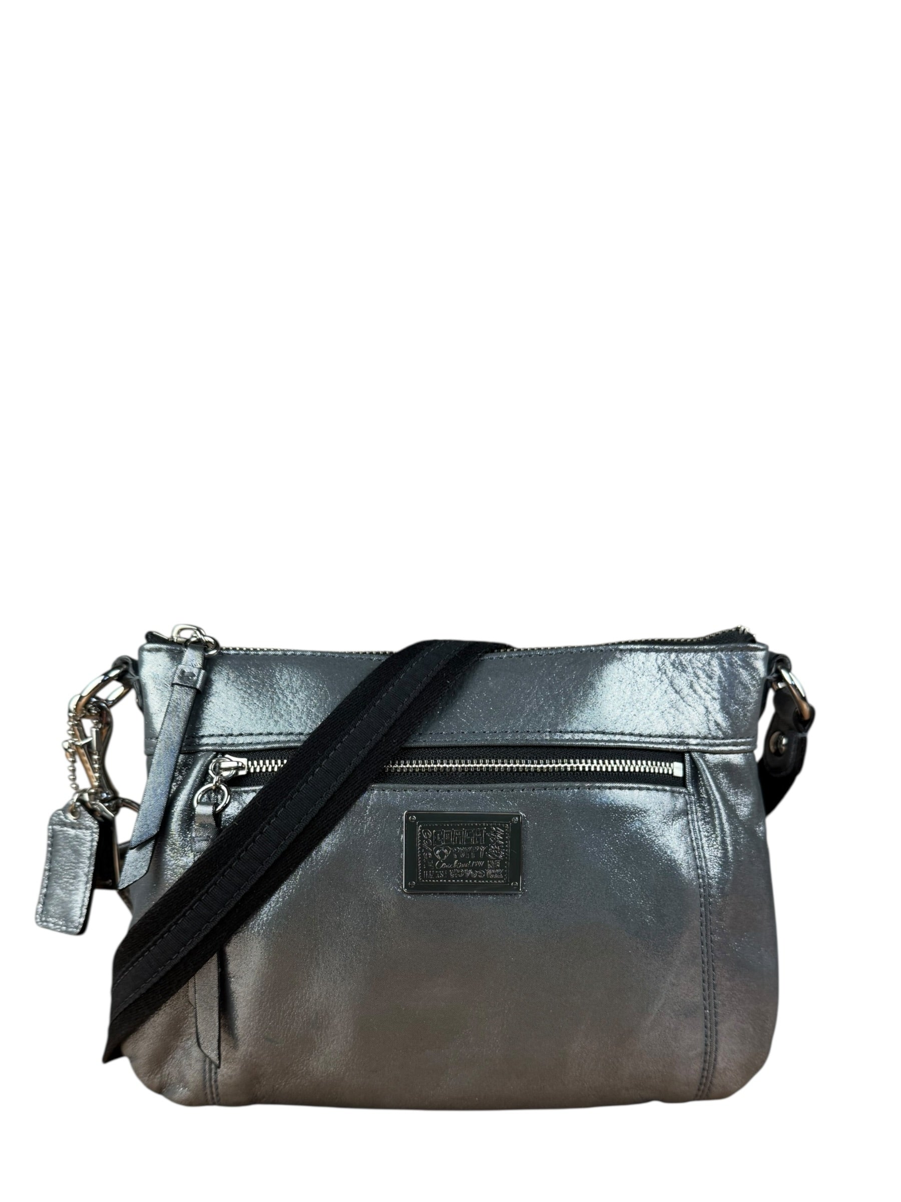 Coach Vintage Silver Metallic Crossbody