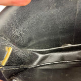 Dior Black Leather Vintage Flap Shoulder Bag