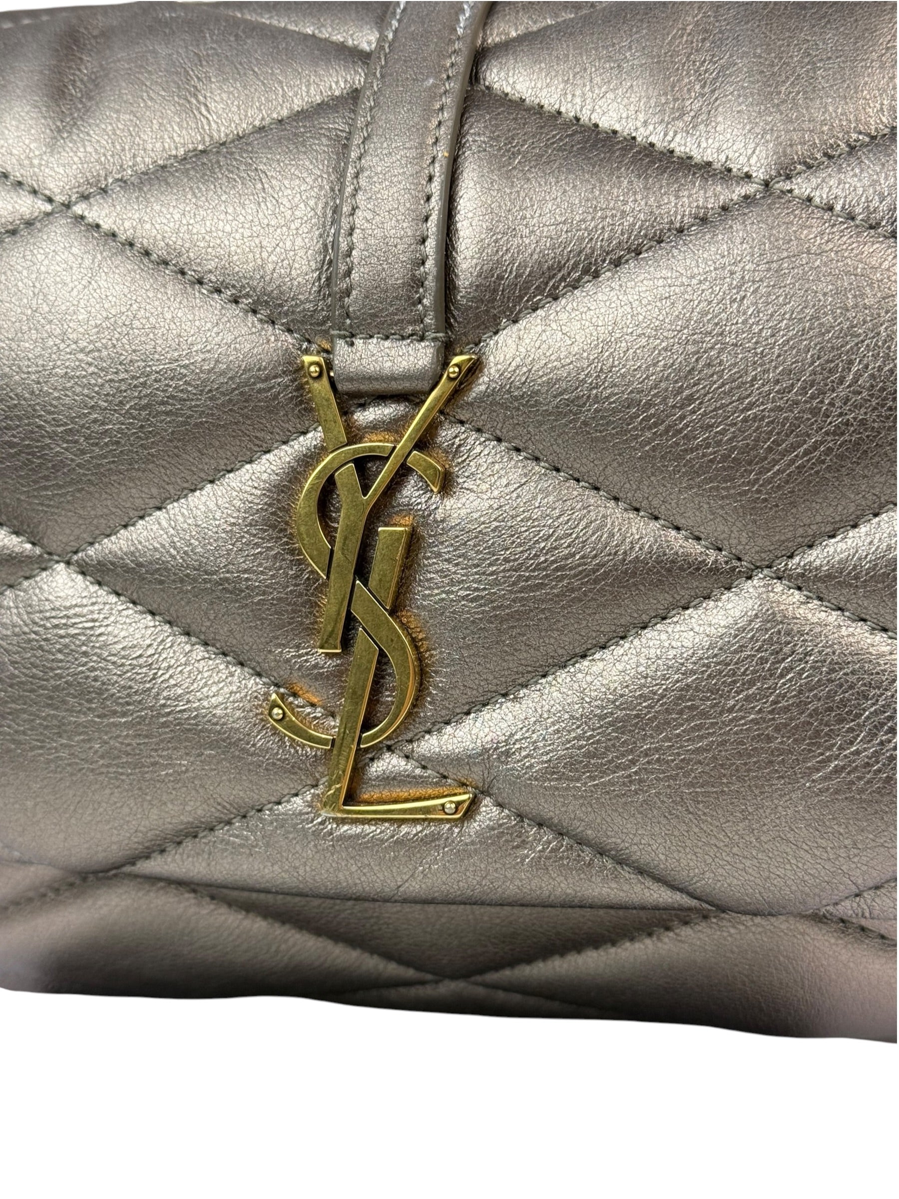 Saint Laurent Metallic Bronze Lambskin Quilted Le 57 Shoulder Bag