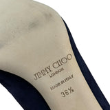 Jimmy Choo Romy Navy Blue Suede Pointed Toe Pumps