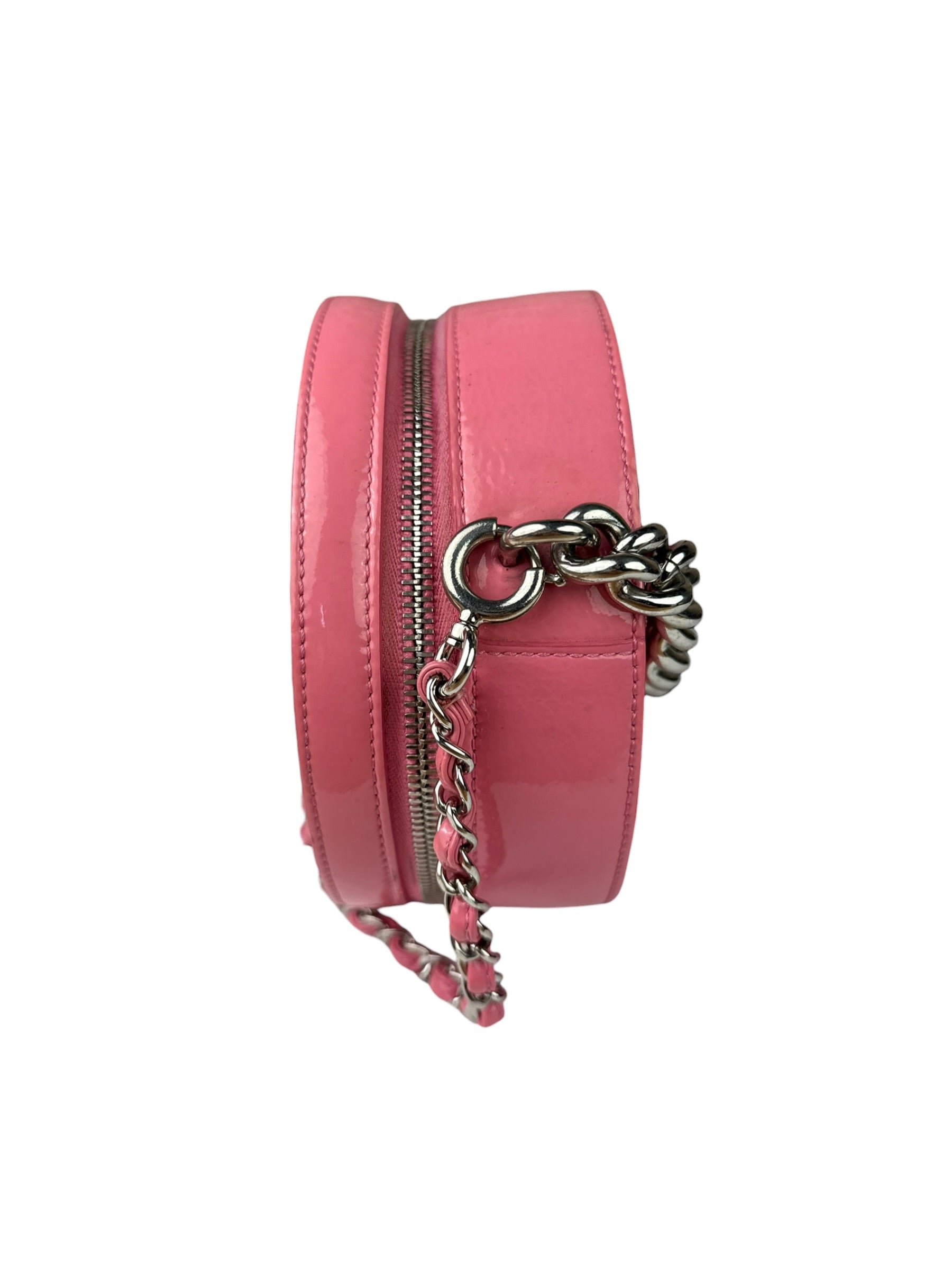 Chanel Pink Patent Leather Round as Earth Two-Way Bag 2018