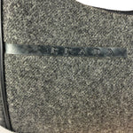 Prada Charcoal Gray Wool Sport Mini Hobo Bag