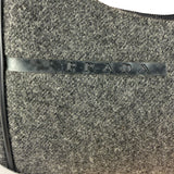 Prada Charcoal Gray Wool Sport Mini Hobo Bag