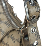 Balenciaga BB Brown Coated Canvas Monogram Le Cagole Shoulder Bag
