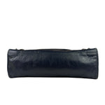 Balenciaga Navy Lambskin Moto Work Two-Way Bag