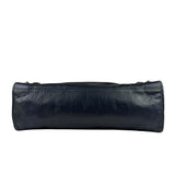 Balenciaga Navy Lambskin Moto Work Two-Way Bag