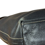Prada Vintage Black Pebbled Leather Hobo Bag