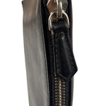 Fendi Black Leather Monsters Zip Clutch