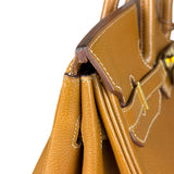 Hermes Birkin 35 Gold Brown Togo Leather Handbag 2001