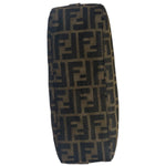 Fendi Brown Leather Trim Baguette
