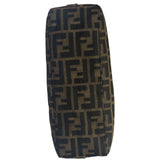 Fendi Brown Leather Trim Baguette