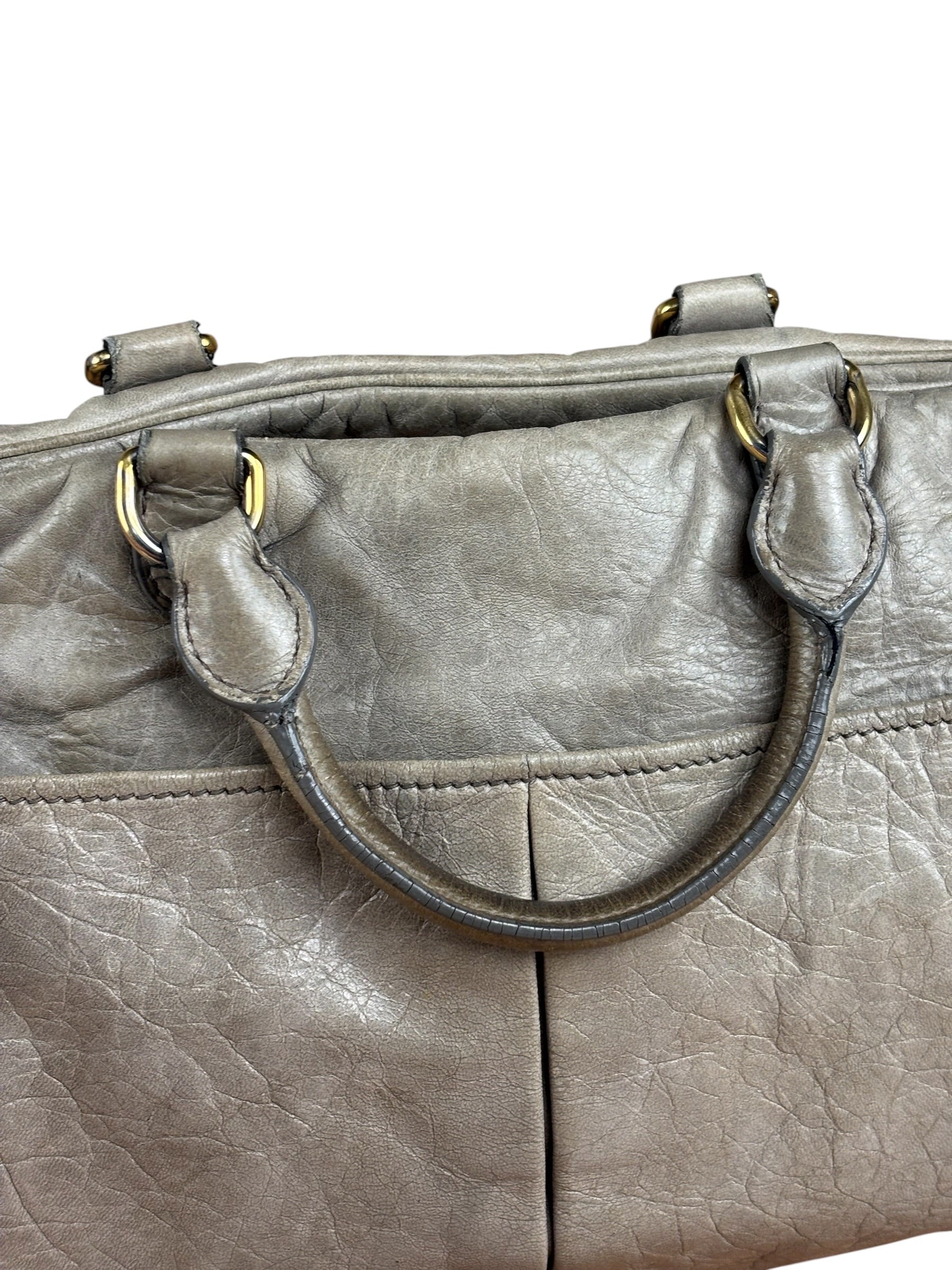 Miu Miu Green Vitello Leather Two-Way Bag