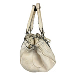 Chloé White Leather Paddington Handbag (Repainted)